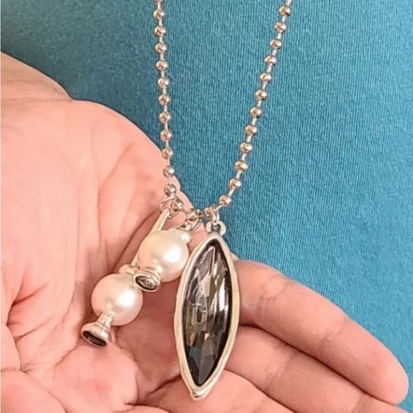 MAGIC TEAR • Boho Bracelet • Silver plated with Smokey Crystal - Picture 11 of 13